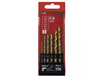 6 db-os fém fúrókészlet HSS + Kobalt + TiN, 135° WITS06