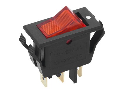 Kolískový vypínač 230V MK111 červený