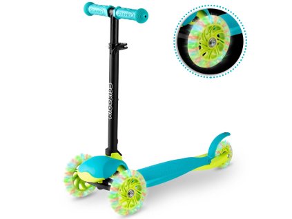 Gyermek háromkerekű robogó Loco - türkizkék