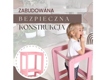 Tanuló torony rózsaszín KCH01