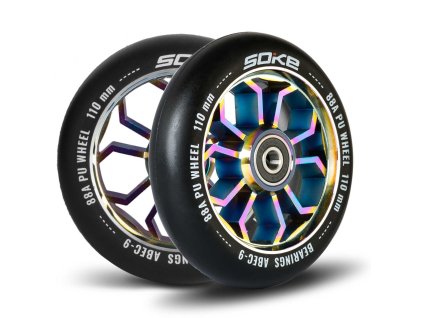 Kerekek freestyle robogóhoz SOKE EVO 110mm 88A szivárvány 2db
