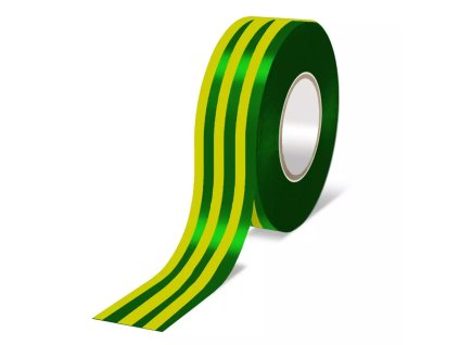 PVC elektromos szigetelőszalag sárga-zöld 19mmx10m 12VTE1910 (Farba Žltá zelená)