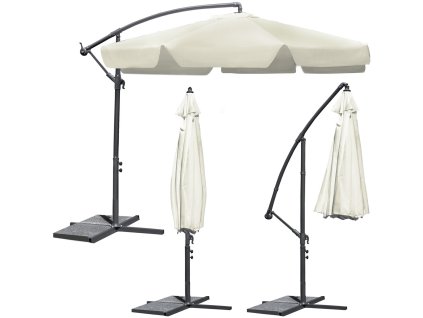 Teraszerű napernyő bézs 350cm