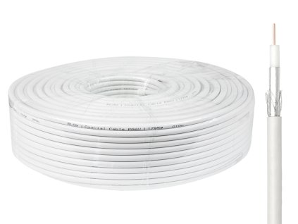 Koaxiális kábel 75 Ohm 100m RG6U CCS 48x képernyő