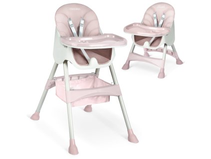 Gyermek étkezőszék 3in1 Milo rózsaszínű