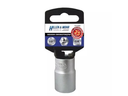 12-pontos 1/2" 27 mm-es dugaszolóaljzat tartóval