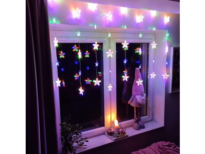 Karácsonyi függöny CL4008 csillagok