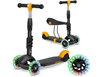 Háromkerekű robogó Cubi - fekete-narancs