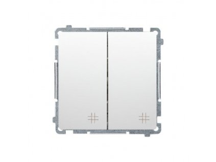 Switch Simon Basic No.7+7 modul fehér színű kapcsoló