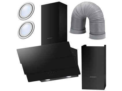 Kéményháztető 60 cm BT-212 fekete