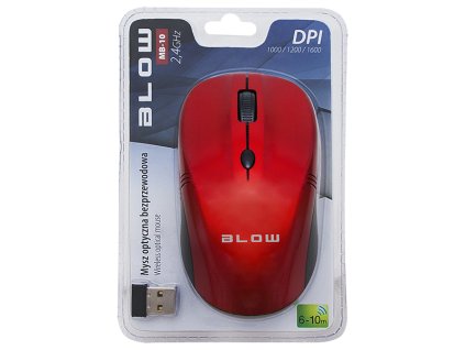 Vezeték nélküli egér BLOW MB-10 piros