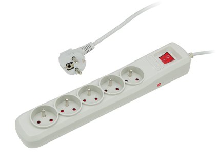 Hosszabbító kábel kapcsolóval 3m ARC-5 szürke