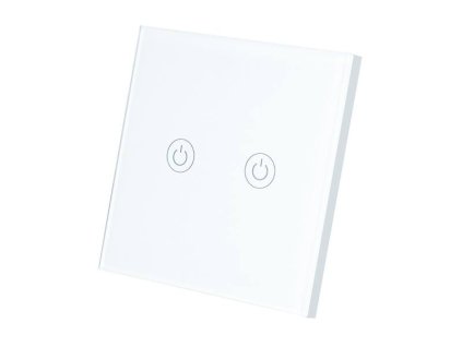 Érintőkapcsoló dupla No.5 üveg fehér LTC