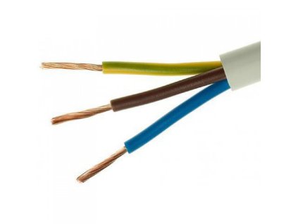 H05VVH2-F elektromos kábel 3x1,5 G fehér 100m KAB3X150