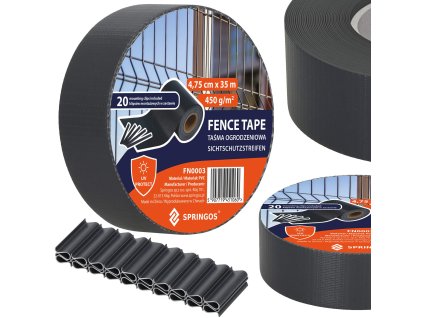 82400 fn0003 tasma ogrodzeniowa grafitowa 475cmx35m 450gm2 20 klipsow M0