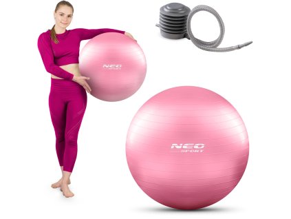 Fit labda 55 cm NS-950 rózsaszín + pumpa