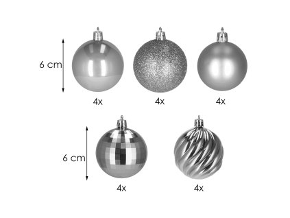 Karácsonyi gömbök 20db CA0139