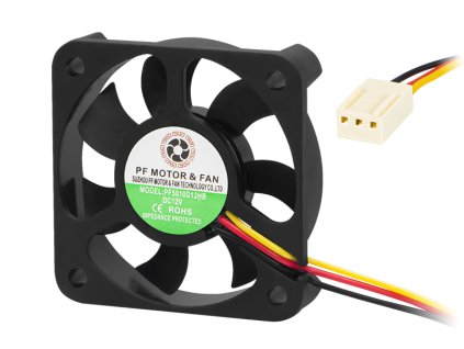 PC ventilátor 50x10 12V 5010D12 csúszó golyóscsapágyazással