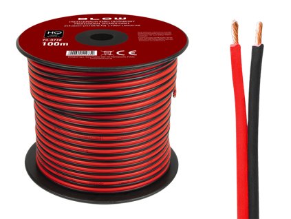 Hangszórókábel 2x4,00 mm fekete/piros