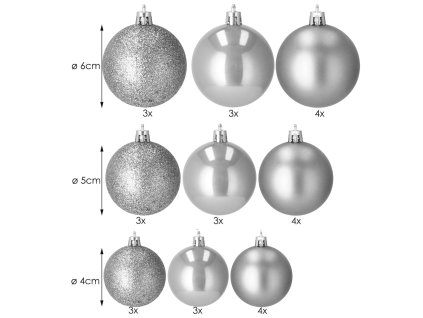 Karácsonyi gömbök 30db CA0174