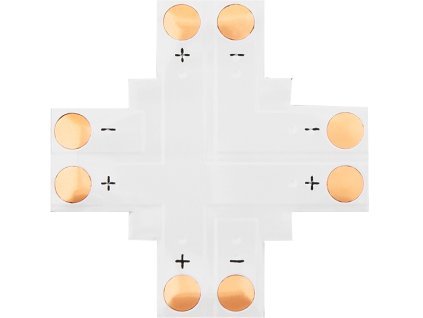 Csatlakozó "+" típusú LED csíkokhoz 10 mm 2pin