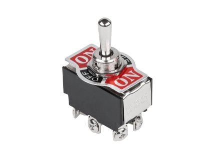 Karos kapcsoló 230V ON-OFF-ON, 6 pólusú, ajtónálló PRK0099