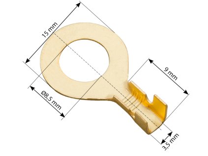 Szigetelés nélküli csatlakozó 8,5/15/9