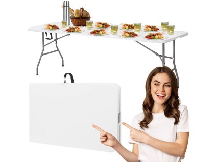 129086 gf0051 stol cateringowy skladany 180 cm bialy M0