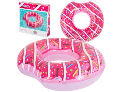 BESTWAY 36118 Kolo do plywania dmuchane Donut rozowe 107cm max 100kg 132228