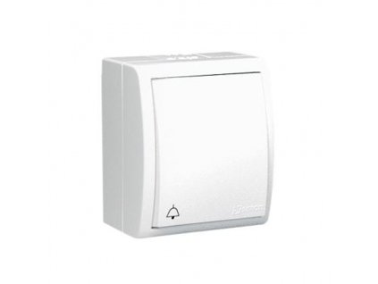 Nyomógombos kapcsoló Simon Aquarius IP54 csengő fehér