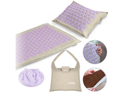 Akupresszúrás párna NS902 szürke-lavendulaszínű