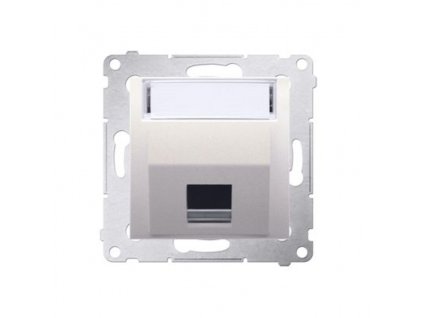 Aljzatburkolat 1x RJ45/RJ12 Simon 54 prémium bézs színben