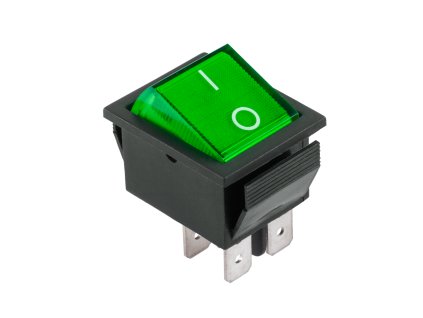 Billenőkapcsoló 230V 4pin zöld