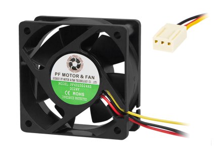 PC ventilátor 60x25mm 24V, 3 tűs golyóscsapágyazással