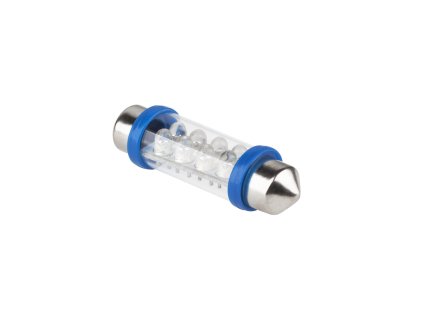Autó izzó 12V T10*42-9LED Sv8,5 kék ZAR0077