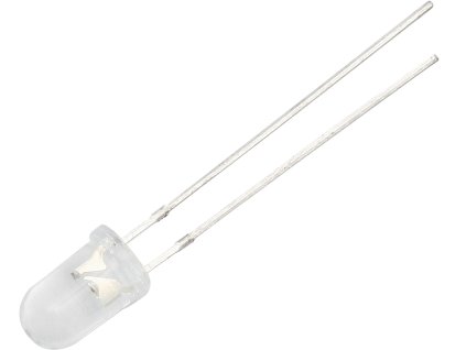 LED 5mm ( fehér tiszta hideg)