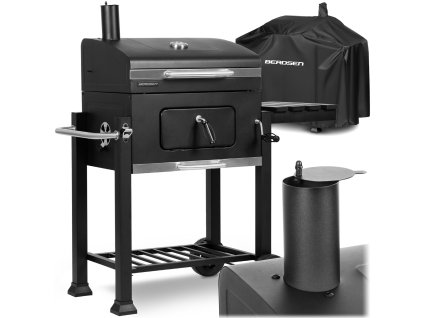 Faszénes grill fedéllel BD-890 fekete