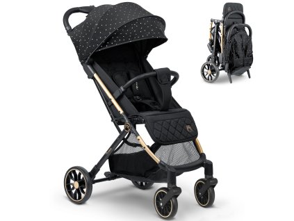 Sport babakocsi fekete pöttyökkel