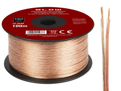 Hangszóró kábel 2x1,00 mm átlátszó