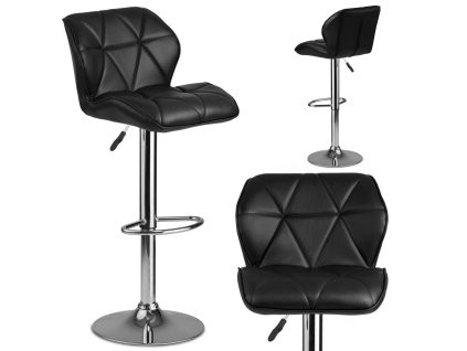 Castel bárszék háttámlával fekete - 2 db