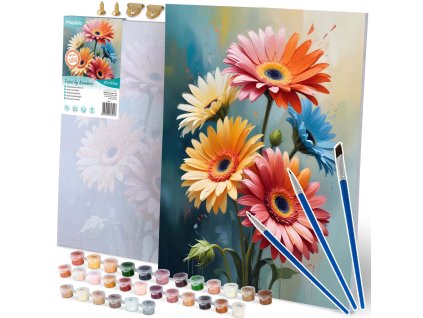 Szám szerinti festés kép 40x50 cm Massido Virágok