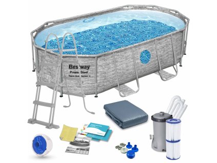 Kerti medence szerkezettel 427 x 250 x 100 cm 12az1-ben Bestway 56714N