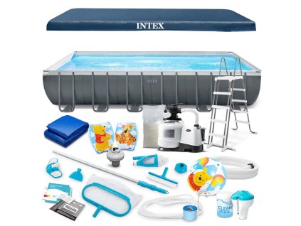 Kerti keretes medence 732 x 366 x 132 cm 21 az 1-ben INTEX 26364