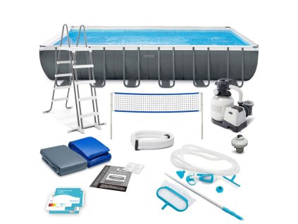 Kerti medence vázzal 732 x 366 x 132 cm 15 az 1-ben INTEX 26368