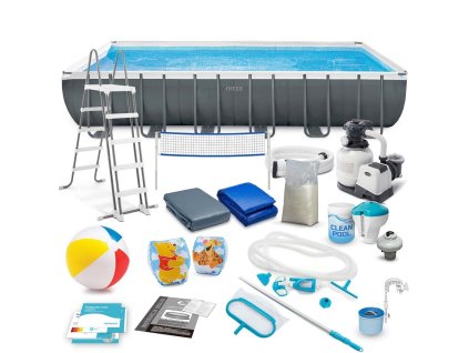 Keretes kerti medence 732 x 366 x 132 cm 21w1 INTEX 26368