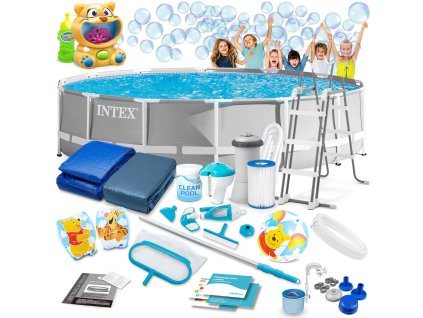 Kerti medence vázzal 427 x 107 cm 21 az 1-ben INTEX 26720 + ingyenes buborékkészítő