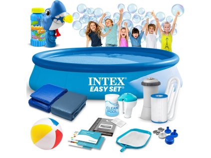 Összecsukható kerti medence 366 x 76 cm 15in1 INTEX 28132 + Ingyenes buborékgép
