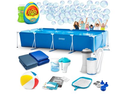 Kerti medence vázzal 450 x 220 x 84 cm 15 az 1-ben INTEX 28273 + INGYENES buborékgép