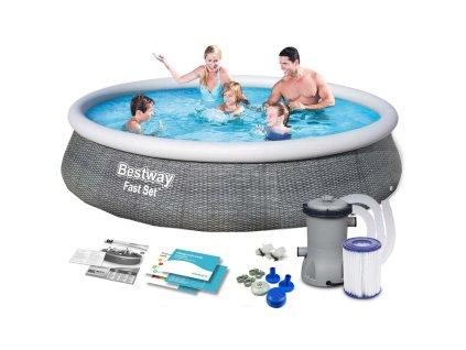 Kerti medence gyűrűs vázzal 396 x 84 cm 9 az 1-ben Bestway 57376