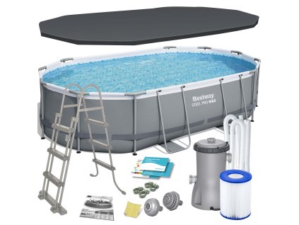 Fémvázas kerti medence 488 x 305 x 107 cm 12 az 1-ben Bestway 56448